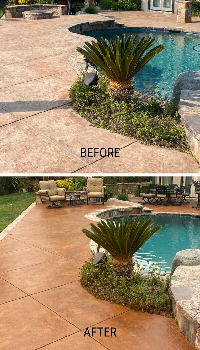 Concrete Stain Before n After